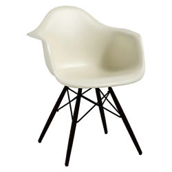 Vitra Eames DAW 43cm Armchair Cream / Dark Maple